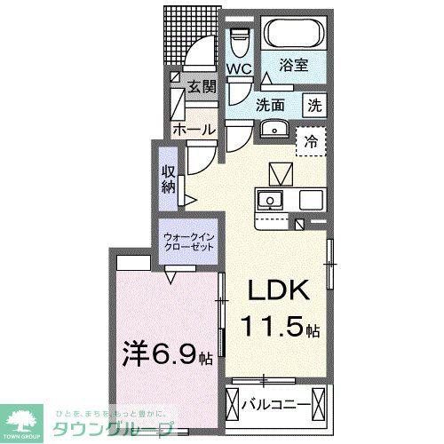 カノープス(1LDK/1階)の間取り写真