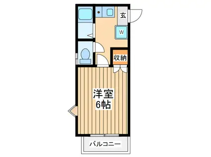 コーポルピナスⅢ(1K/2階)の間取り写真