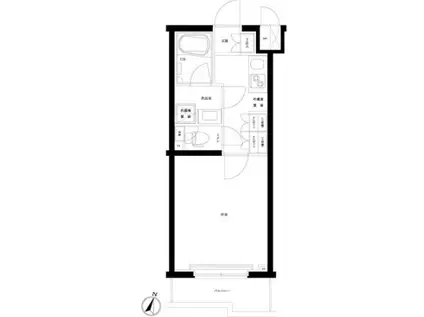 ルーブル板橋泉町弐番館(1K/4階)の間取り写真