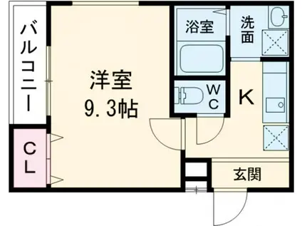 フジパレス鳳中町V番館(1K/2階)の間取り写真