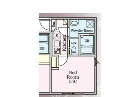 マックスメゾン上大岡(1K/1階)の間取り写真