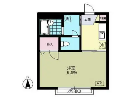 イーグルヒロ(1K/1階)の間取り写真