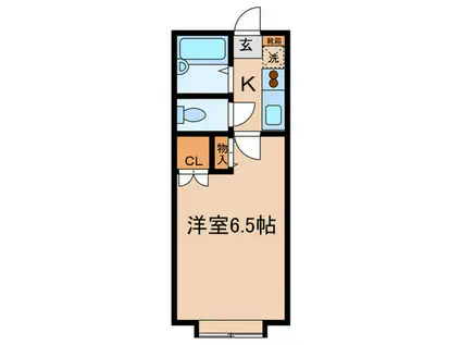 イジェントYOU(1K/1階)の間取り写真