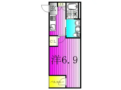 INFINITY DREAM インフィニティドリーム(1K/3階)の間取り写真