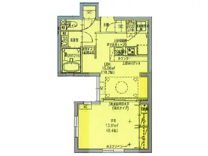EARTH.ART.BL(1LDK/2階)の間取り写真