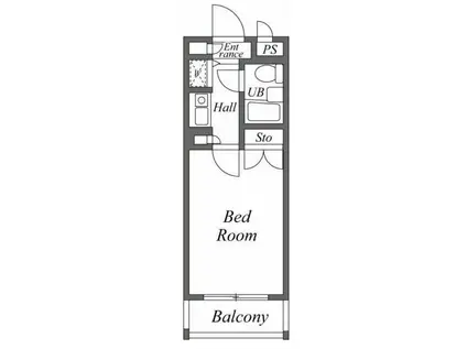 ユーレジデンス護国寺(1K/2階)の間取り写真