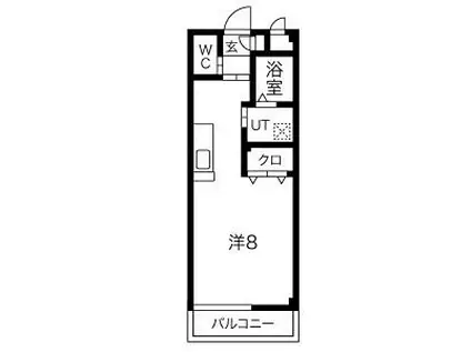 シャルマン(2DK/1階)の間取り写真