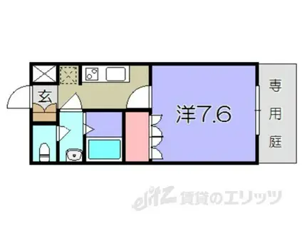 メゾン・ラヴィアンローズ(1K/1階)の間取り写真