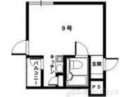 バトンルージュ(ワンルーム/1階)の間取り写真