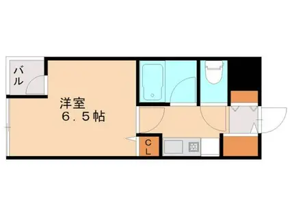 ダイナコートヒルズ折尾(1K/3階)の間取り写真