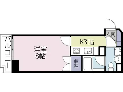 カーサ・ミラ北寺島(1K/3階)の間取り写真