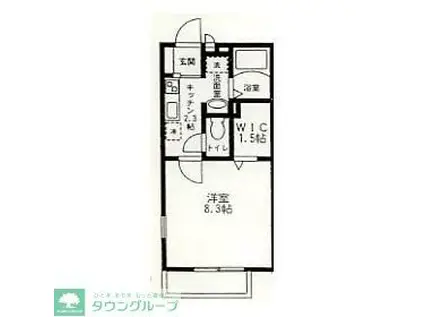 トレスプエンテI(1K/1階)の間取り写真