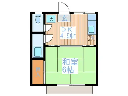 スターハイツ(1DK/1階)の間取り写真