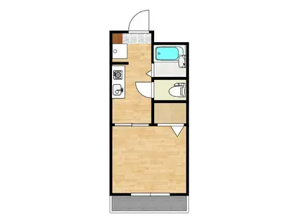 リージェンシー桜木A(1K/2階)の間取り写真