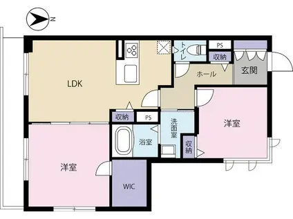 グリーンベレオ(2LDK/2階)の間取り写真