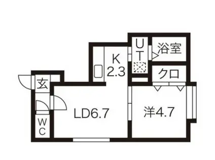 ハウスオブマーキスⅣ(1LDK/3階)の間取り写真