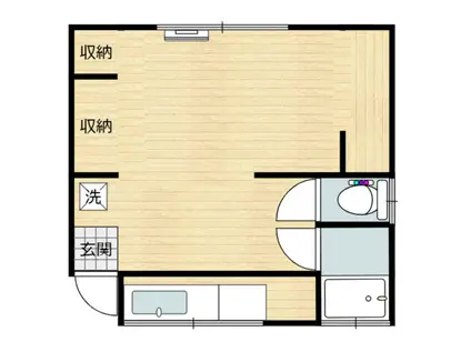 WELL-B薬師(ワンルーム/1階)の間取り写真