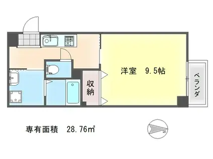 アールメゾン(1K/3階)の間取り写真