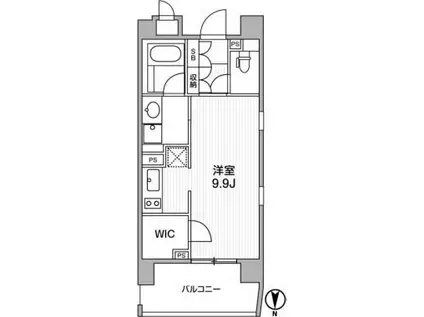 クリオ西池袋(1K/6階)の間取り写真
