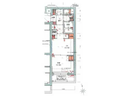 ハーモニーレジデンス板橋シティサイト(1DK/1階)の間取り写真