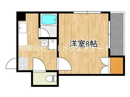 キャメロンハウス(1K/4階)の間取り写真