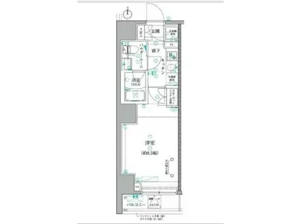 レアライズ日暮里ウエスト(1K/5階)の間取り写真