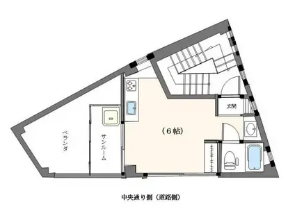 雅ビル(ワンルーム/4階)の間取り写真