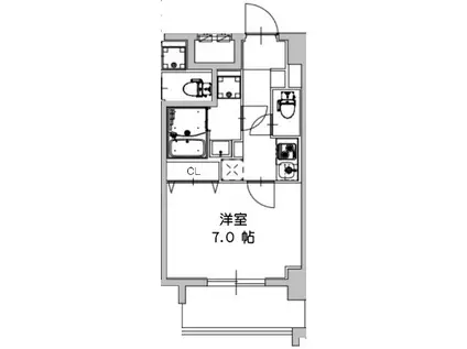 ワールドアイ大阪ドームシティII(1K/8階)の間取り写真