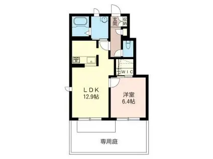 シャーメゾングラヴィス(1LDK/1階)の間取り写真