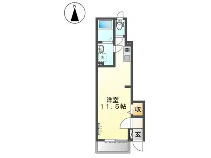 サンシティ(ワンルーム/1階)の間取り写真