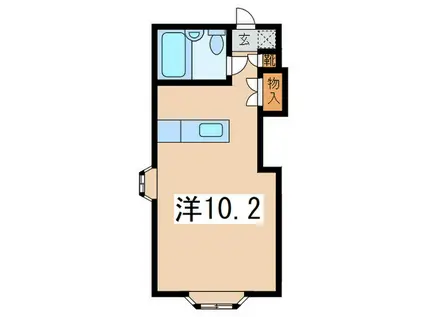 ホワイトメゾン(ワンルーム/1階)の間取り写真