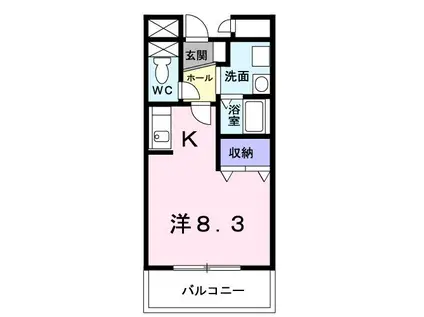 COURT LIVELY(ワンルーム/3階)の間取り写真