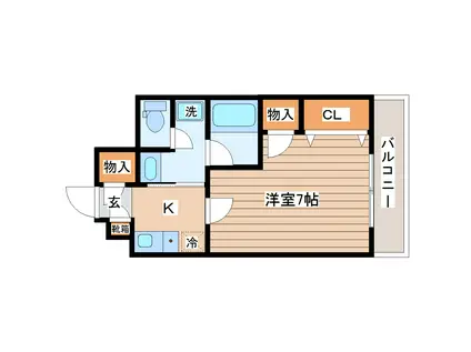 高染VII館(1K/3階)の間取り写真