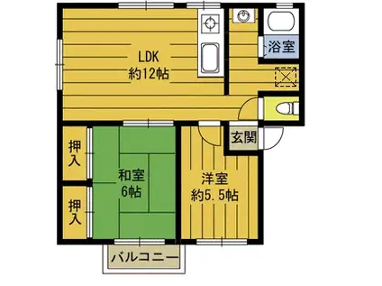 ソファレ佐藤(2LDK/2階)の間取り写真