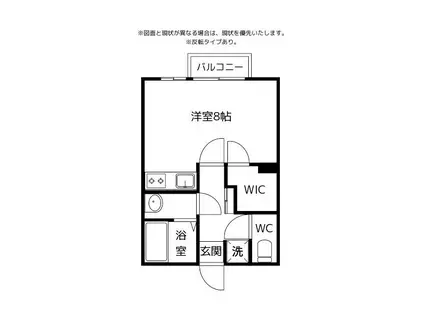 ドエル・シャンポール(ワンルーム/1階)の間取り写真