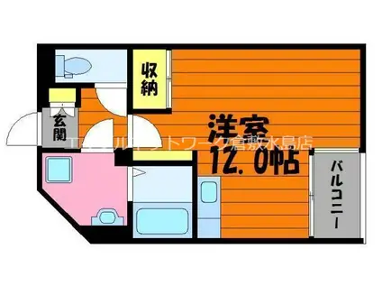 アルファレガロ中庄駅前(ワンルーム/3階)の間取り写真