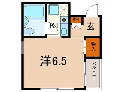 メゾン葉翠(1K/2階)の間取り写真