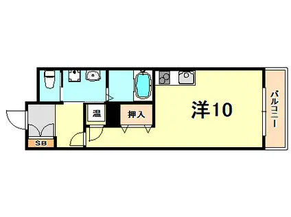 S-FORT神戸神楽町(ワンルーム/6階)の間取り写真