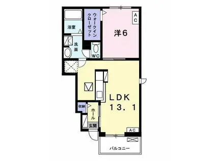 シュティルI(1LDK/1階)の間取り写真