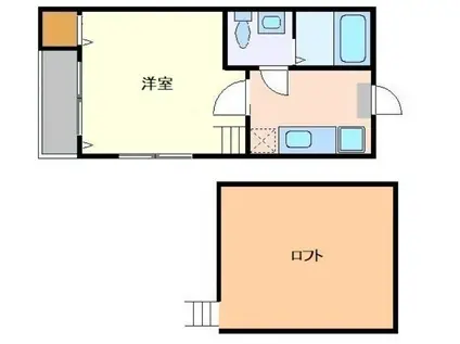 I-STATE泉(1K/2階)の間取り写真