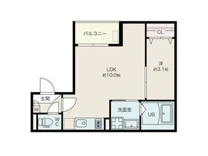 JACK TERASAKII(1LDK/1階)の間取り写真