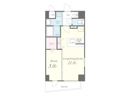 テ レジャンデール護国寺ウエスト(1LDK/3階)の間取り写真