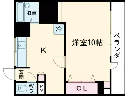 タケダビル(1K/5階)の間取り写真