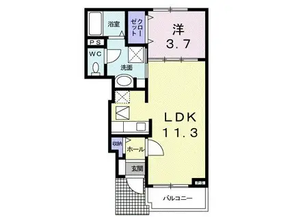 ブリーズハウス(1LDK/1階)の間取り写真