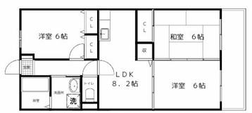 ディーズコート(3LDK/2階)の間取り写真