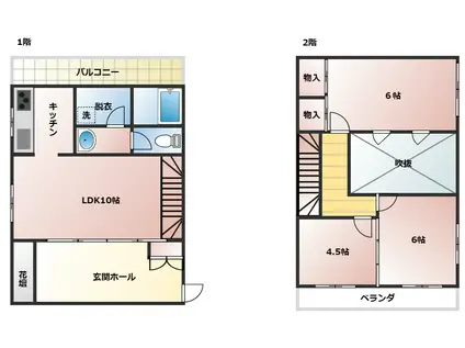 APARTMENTうふがなしぃ(3LDK/2階)の間取り写真