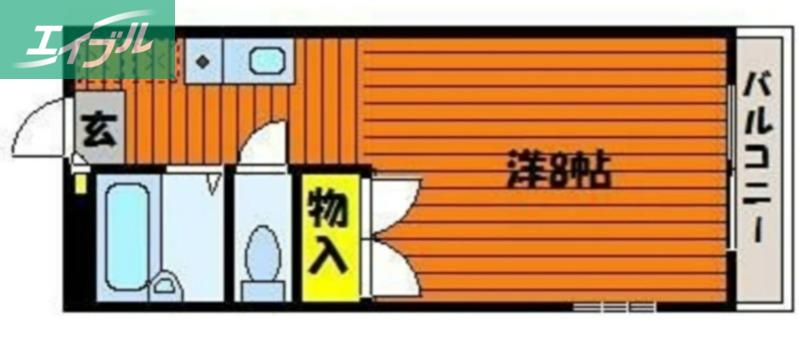 リベールA(1K/1階)の間取り写真