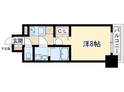 エスレジデンス江坂アレグリア(1K/7階)の間取り写真