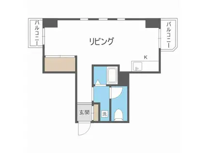 BLOOM ブルーム(ワンルーム/4階)の間取り写真