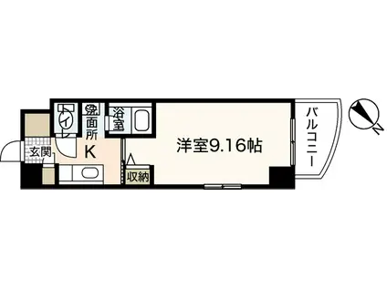 フェリスィテ(1K/7階)の間取り写真